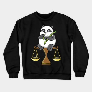 Panda on Libra Crewneck Sweatshirt